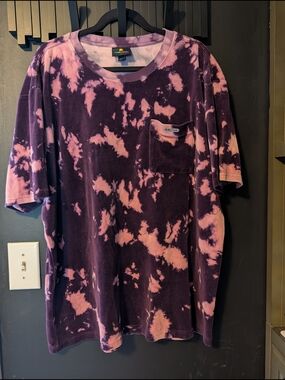Teddy Fresh Tie-Dye Crewneck Sweater in Purple and Pink